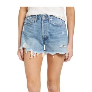 Agolde Parker Distressed Denim Shorts - 25